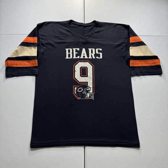 Vintage‎ Chicago Bears Jersey T-Shirt Men’s XL Blue NFL Football McMahon 80s - Picture 1 of 7